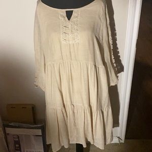 Lined Dress would be super cute with cowboy boots and denim jacket!